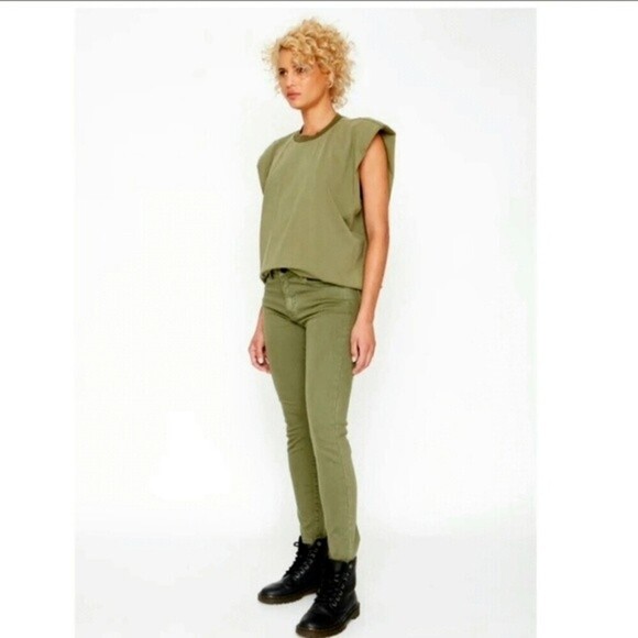 Sandrine Rose Denim - Free People Revolve Sandrine Rose Skinny Jeans Women's 26 Green Sage Army Olive